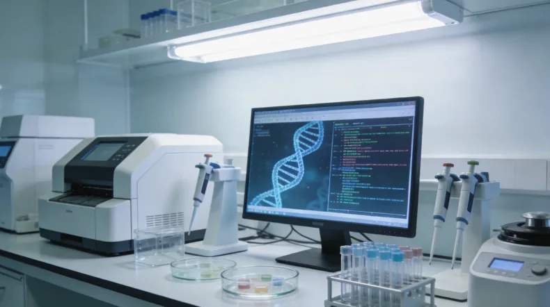 基因检测报告与家族树状图示意