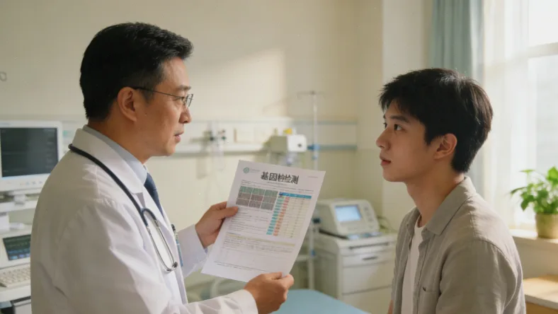 病理医生在显微镜下观察切片