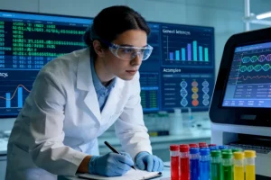 医生与患者沟通靶向治疗副作用的场景