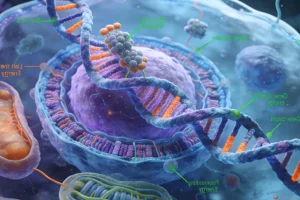 BRCA基因与DNA修复机制示意图