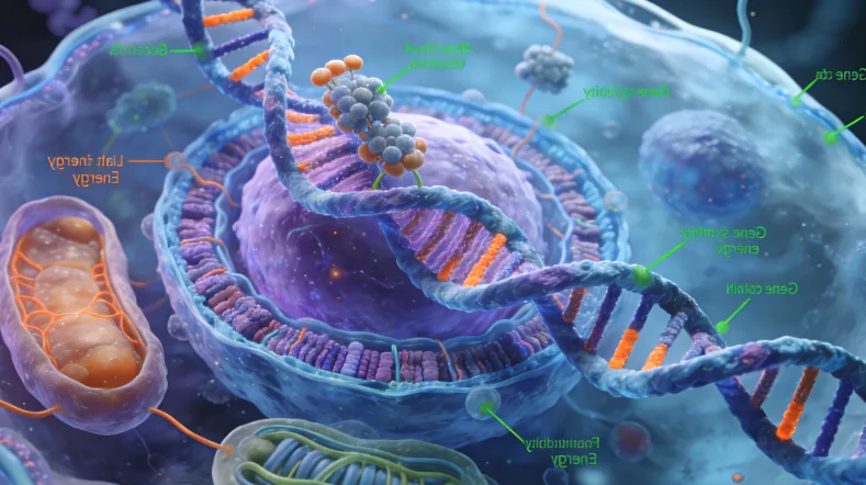 BRCA基因与DNA修复机制示意图
