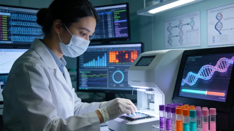 BRCA基因修复DNA双链断裂的卡通示意图