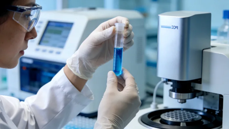 女性手持基因检测报告，面露忧虑