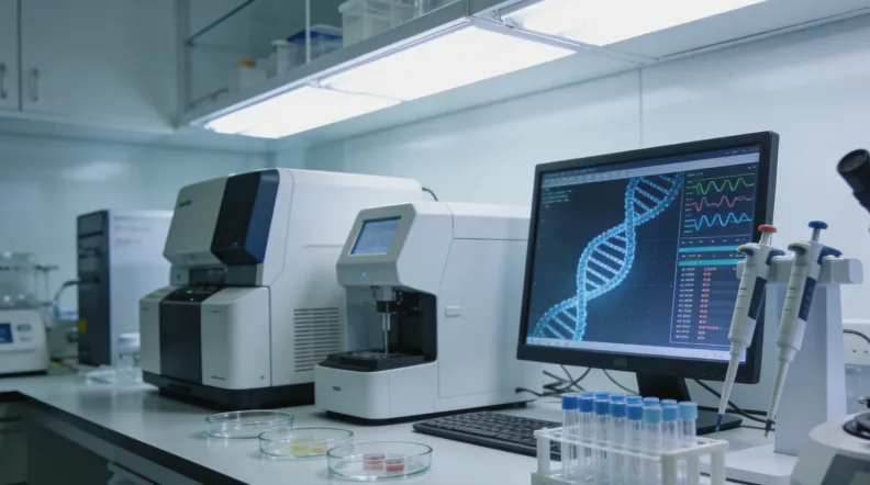 遗传咨询师向健康咨询者展示家族谱系图