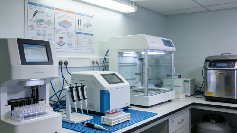 中药煎煮与现代化药瓶并置图片