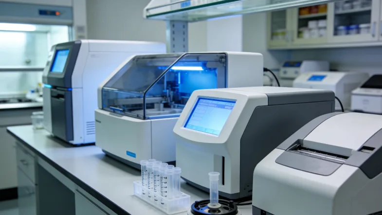 基因检测报告特写，重点显示BRCA基因相关结果