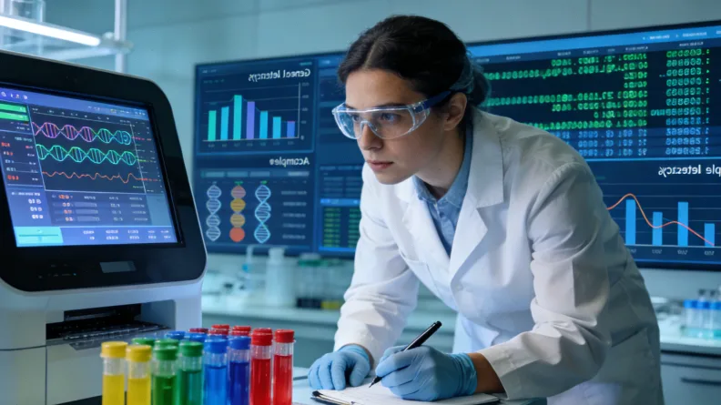 高通量测序仪在实验室中运行的场景