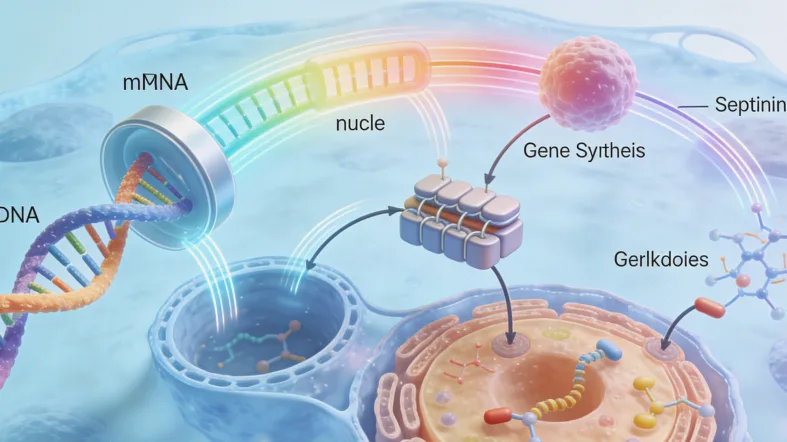 DNA双螺旋与微卫星序列示意图
