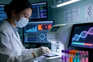 NGS测序仪工作流程示意图