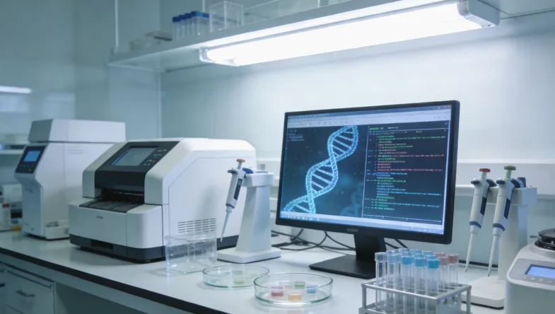 NGS测序数据在计算机上分析的示意图