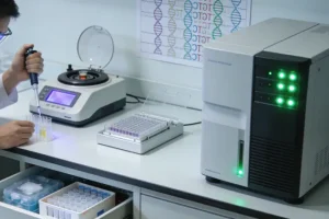 NGS测序仪工作流程示意图