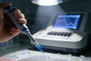 基因检测报告显示ALK融合阳性结果特写