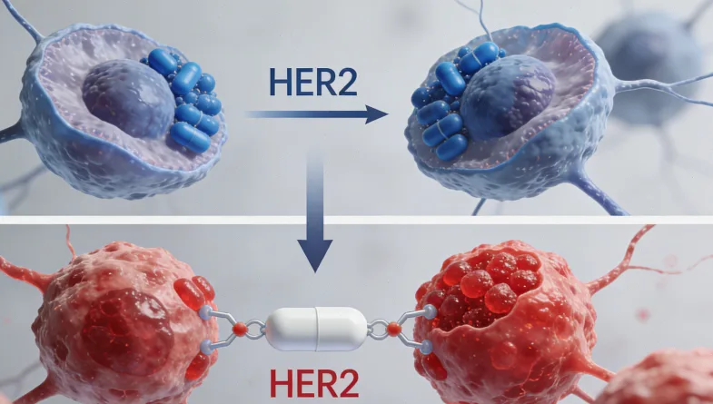 ALK基因融合示意图与靶向药物作用机制图解