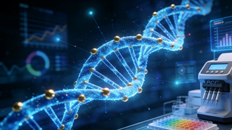 不同基因检测技术（PCR与NGS）流程对比示意图