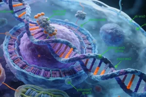 检验科医生在生物安全柜内处理肺癌组织样本