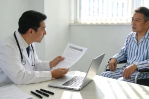 内镜医师正在胃镜下进行活检取材操作