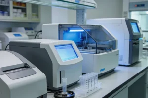 显微镜下子宫内膜癌组织与免疫组化染色对比图