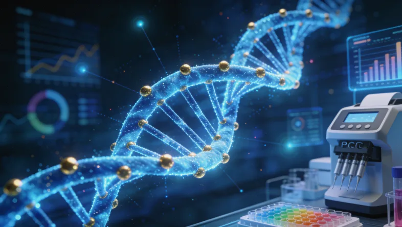 病理医生在显微镜下评估PD-L1染色切片