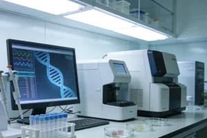 医生与患者共同查看PD-L1检测报告