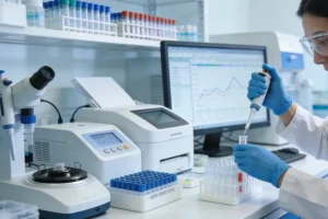 医生向患者解释ctDNA检测报告