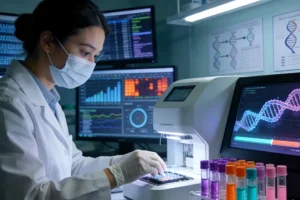 常规组织活检与液体活检流程对比示意图