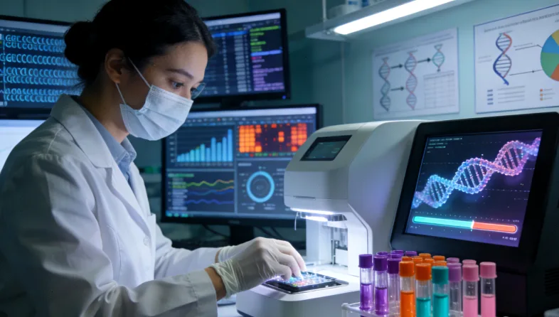 常规组织活检与液体活检流程对比示意图