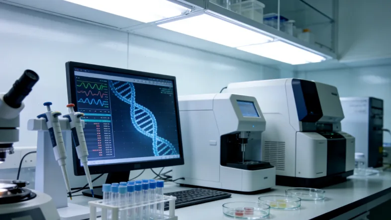 基因检测从采血到报告的流程示意图