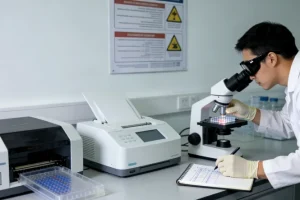 肠癌基因检测报告示意图，突出HER2扩增结果