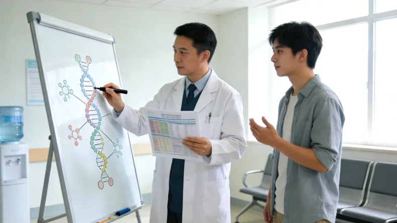 肠癌基因检测报告结论页局部示意图