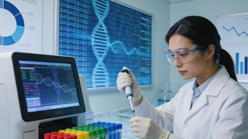 放疗过程示意图,射线聚焦于肿瘤