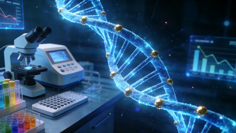 病理医生在显微镜下观察组织切片