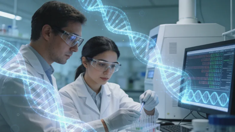 基因检测报告单局部特写