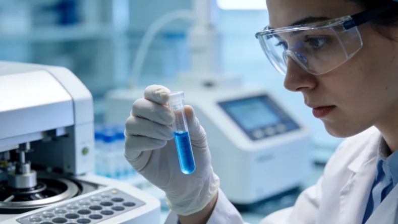 实验室技术人员正在进行DNA提取操作