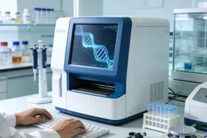 手术医生正在切除卵巢癌肿瘤组织